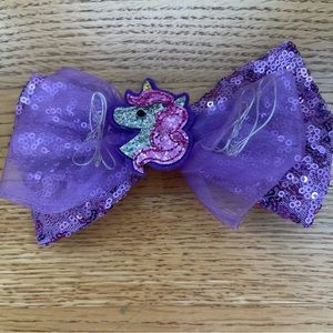 Purple Unicorn Light Up Hair Clip